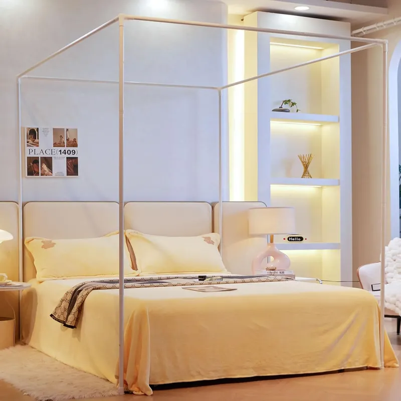Canopy Bed Frame Metal Queen - Postes de Estructura de Cama con