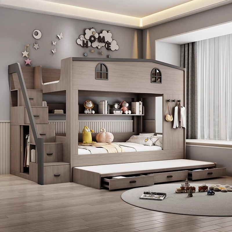 Bunk Bed With Stairs And Slide - Camas nórdicas de dos pisos para