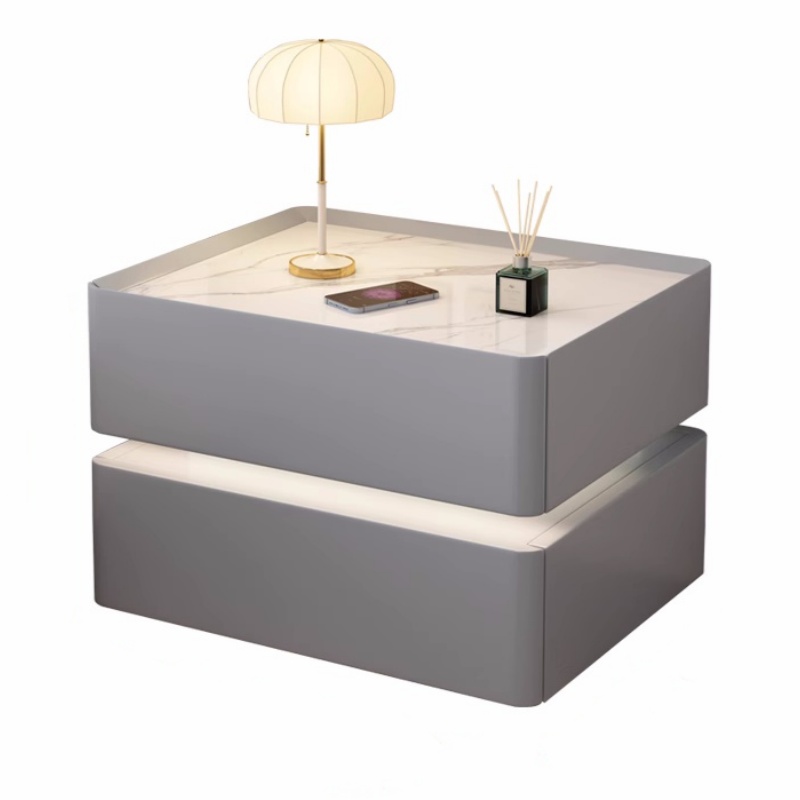 Mesita de noche inteligente de - Solid Wood Nightstand 2 Drawers reseña y precio