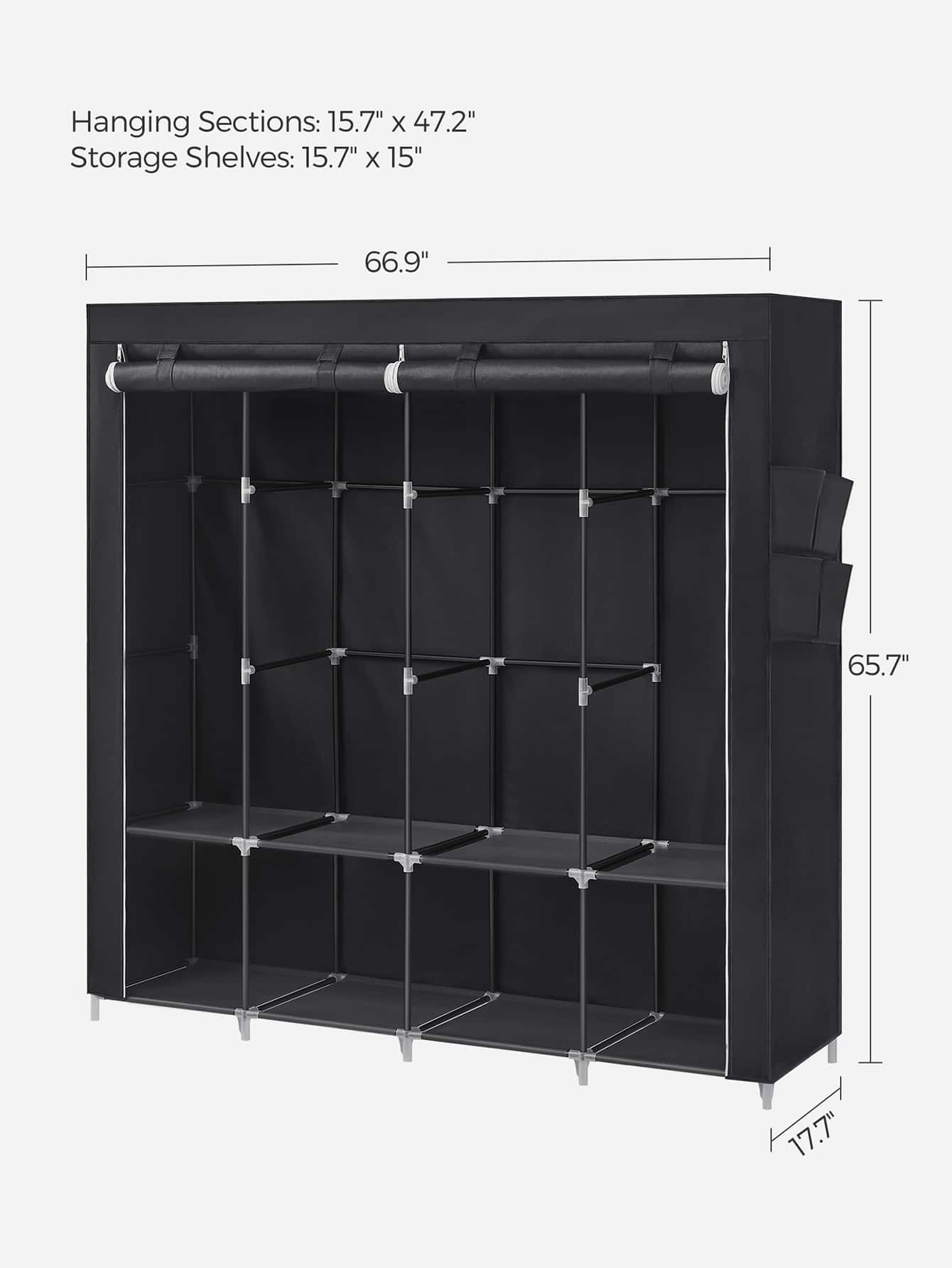 Armario portátil, organizador  - Wardrobe Closet Portable Fabric Cover reseña y precio
