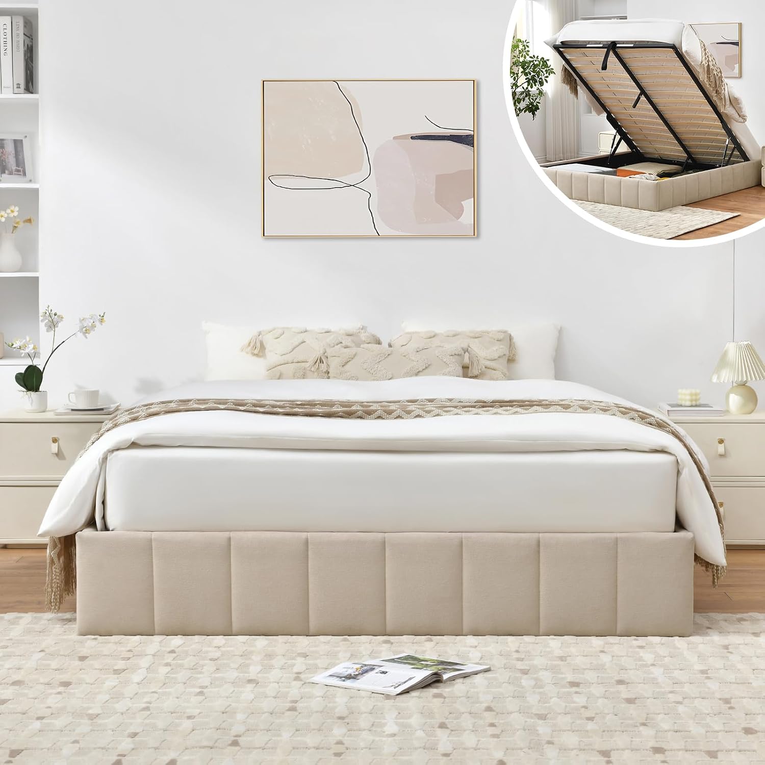 Base de Cama con Almacenamient - Gas Lift Storage Bed Hydraulic reseña y precio