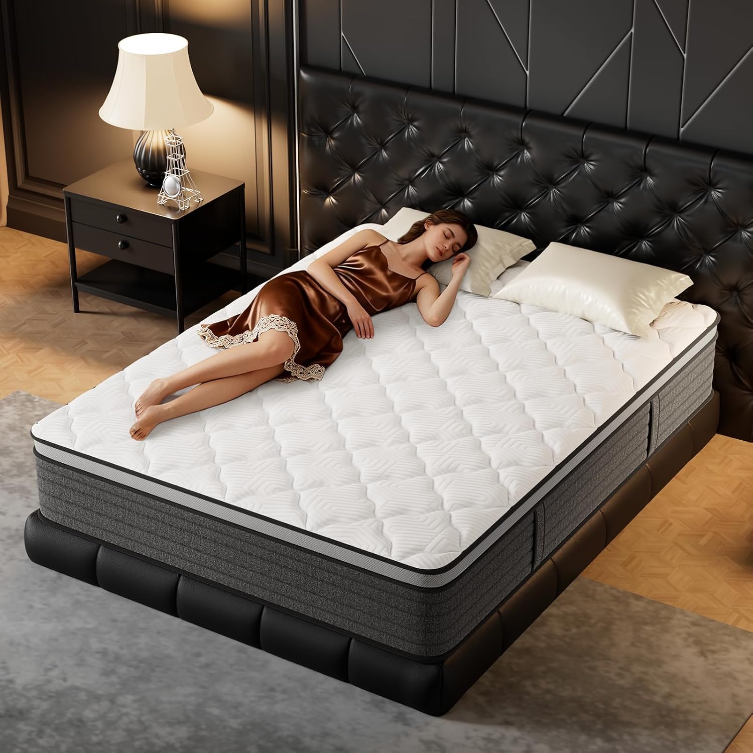 Colchón Queen Híbrido de 12 Pu - Memory Foam Mattress In A Box Queen reseña y precio