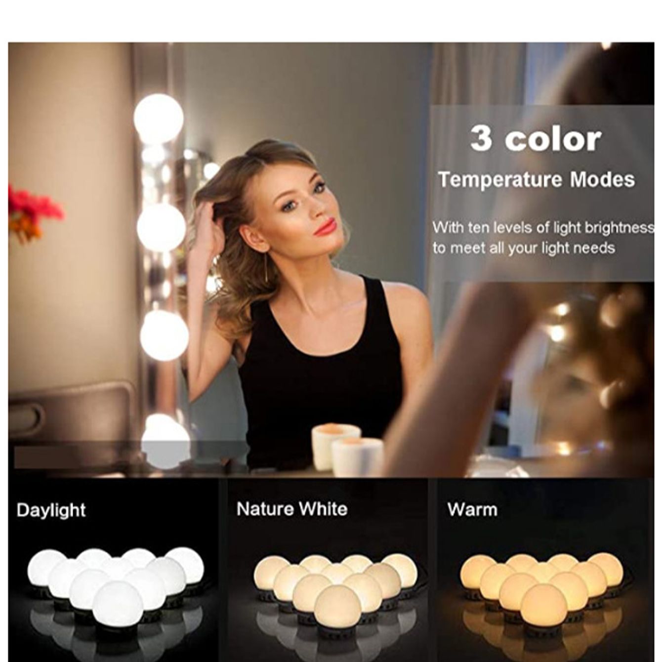 Bombillas LED para espejo de m - Dressing Table Vanity With Lighted Mirror reseña y precio