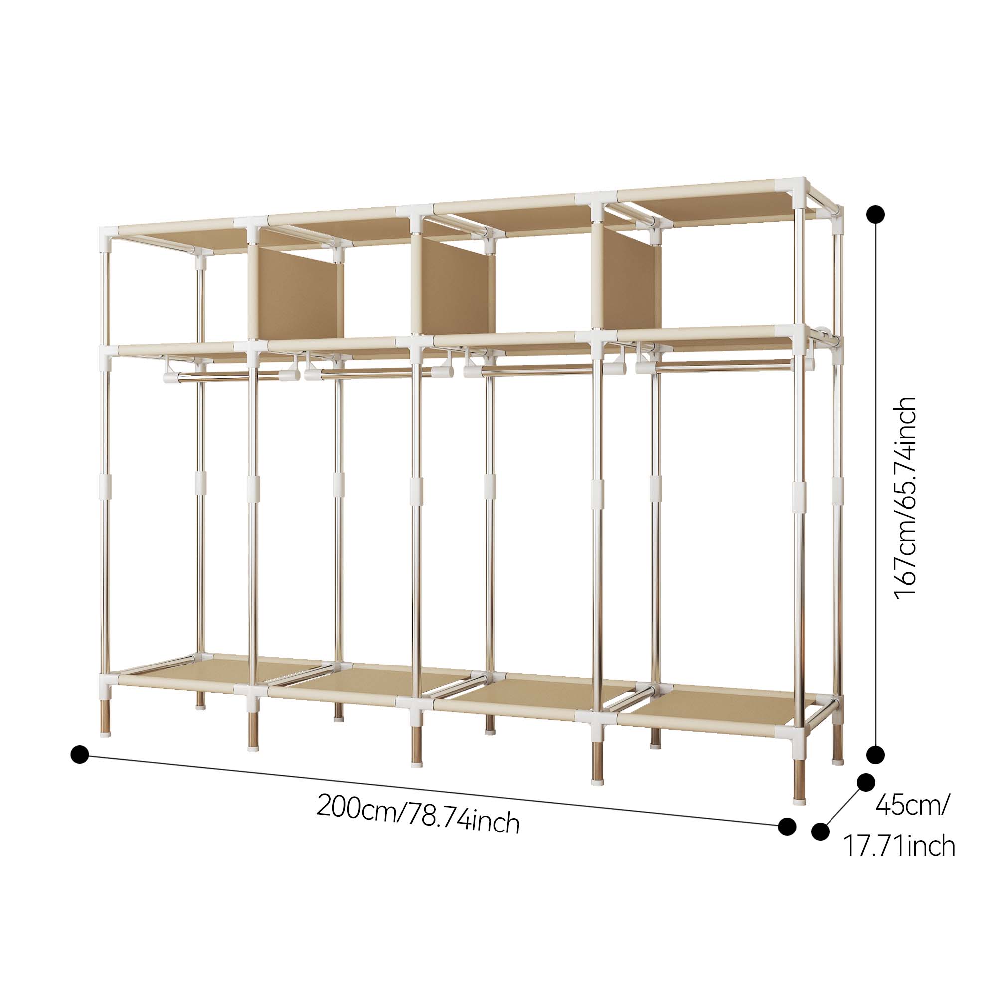 Armario Vestidor de 79 Pulgada - Wardrobe Closet Portable Fabric Cover reseña y precio