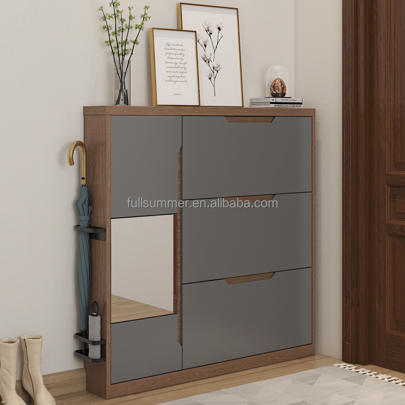 Zapatero delgado, de madera, c - Shoe Rack Cabinet Narrow Entryway reseña y precio