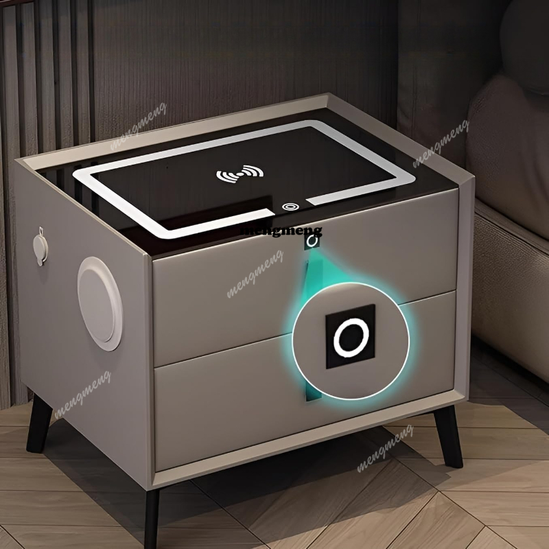 Mesita de noche inteligente de - Solid Wood Nightstand 2 Drawers reseña y precio