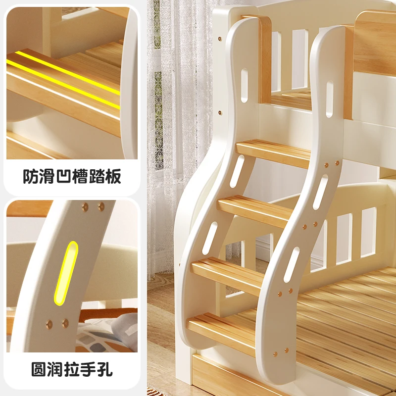 Cama Doble Tipo Loft con Escal - King Size Bed Frame With Storage Drawers reseña y precio