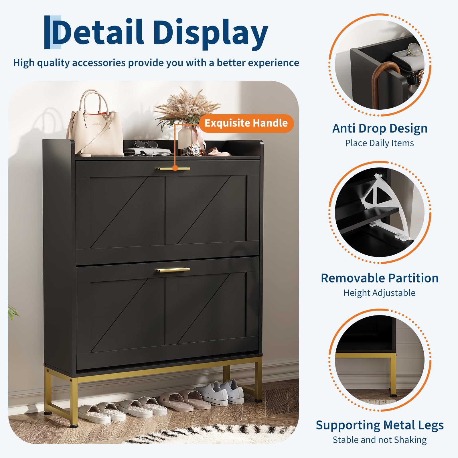 Zapatero estrecho para entrada - Shoe Rack Cabinet Narrow Entryway reseña y precio