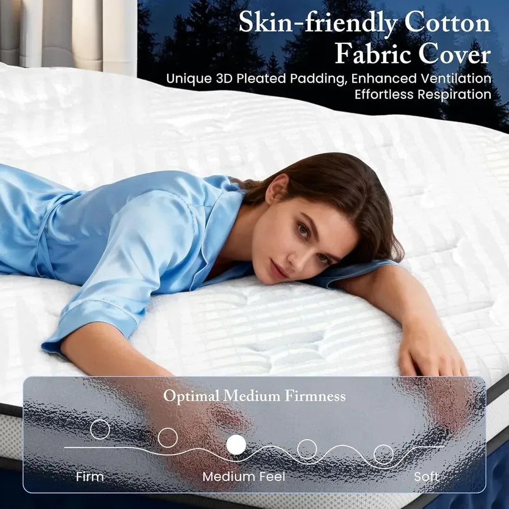Colchón Híbrido de 12 Pulgadas - Memory Foam Mattress In A Box Queen reseña y precio